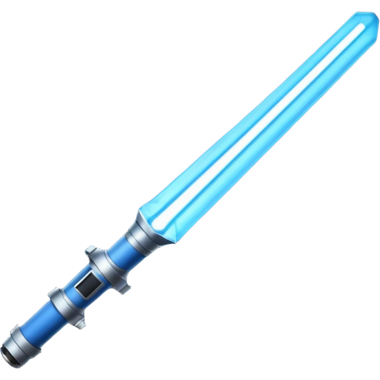 Blue lightsaber emoji