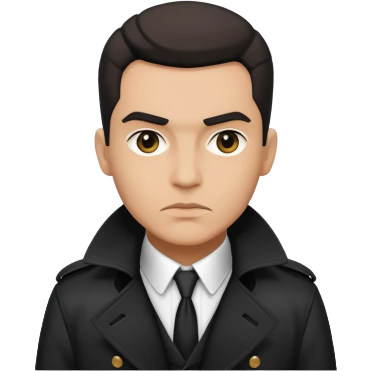 Gangster wearing trench coat emoji