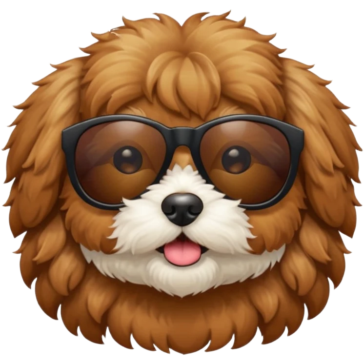 Cavapoo with sunglasses  emoji
