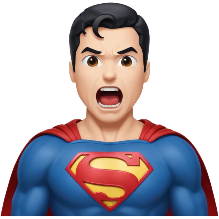 Superman the man of steel screaming  emoji
