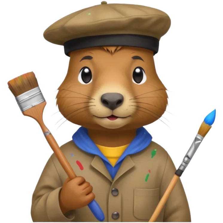 capybara painter emoji