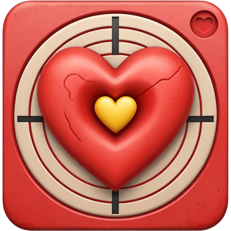 heart in the middle of the target emoji