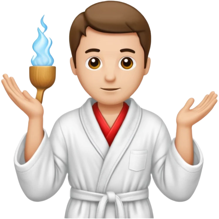 Create a man in bathrobe  emoji