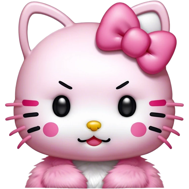 Blushing hello kitty emoji