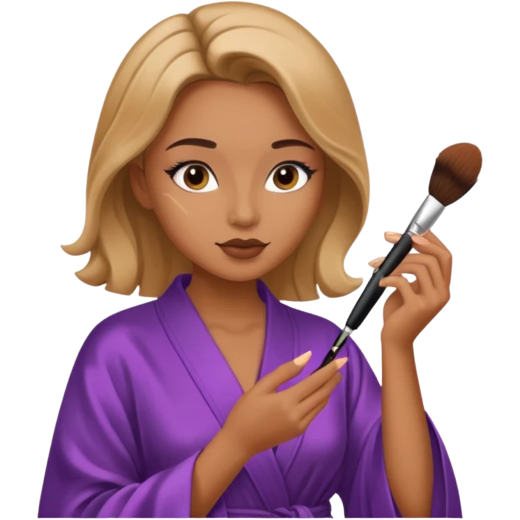 female doing makeup emoji