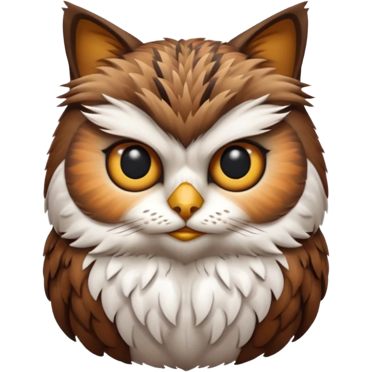 Make a cat owl emoji