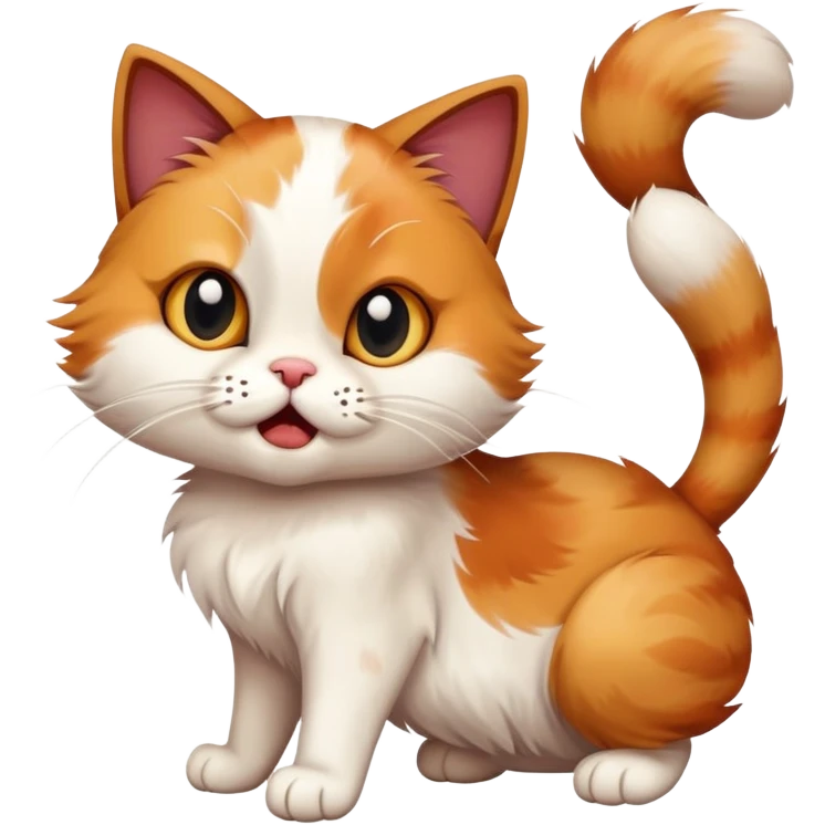 The cat shakes its head while hitting itself on the face with its paw.
 emoji