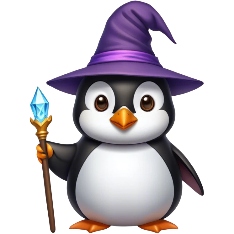 Penguin Wizard emoji