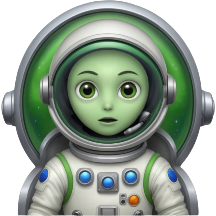 Make a alien in a nave  emoji