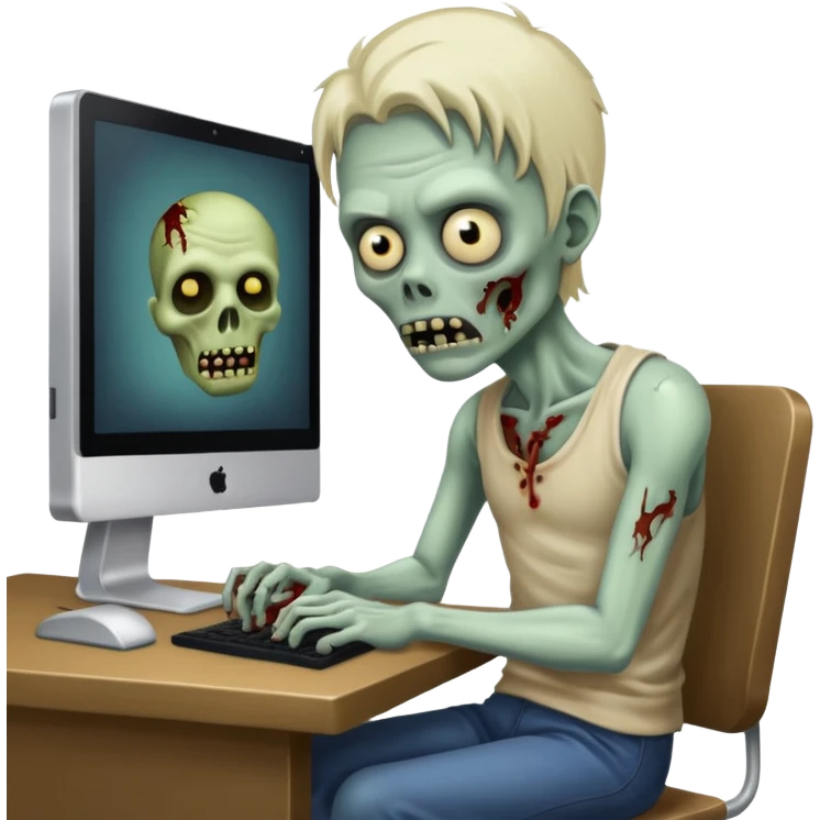 Zombi at Computer emoji