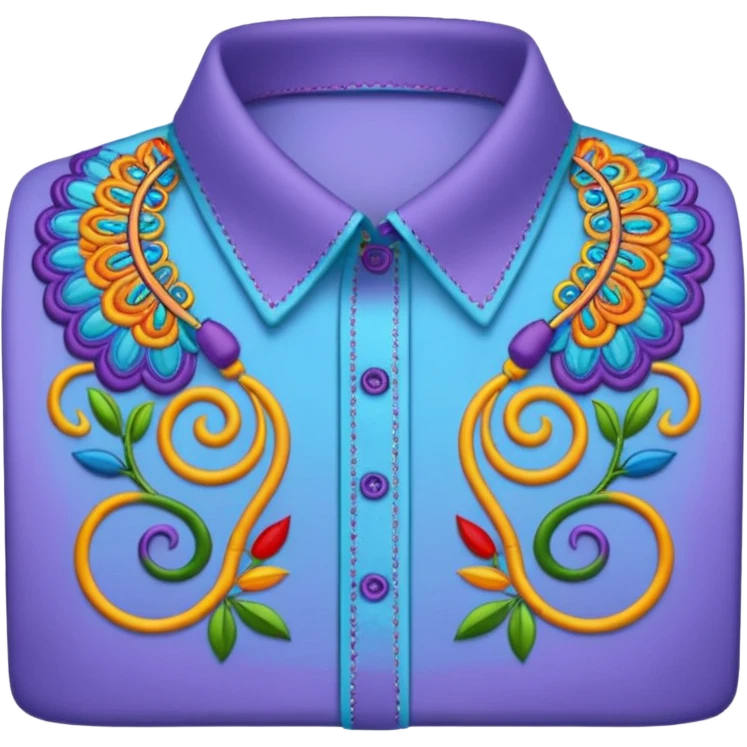 decorative colorful shirt collar emoji