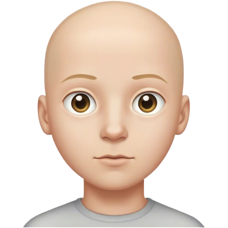 bald boy with grey eyes emoji