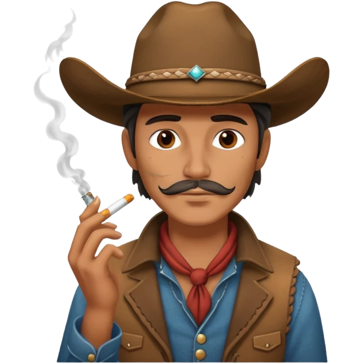 Vaquero fumando emoji