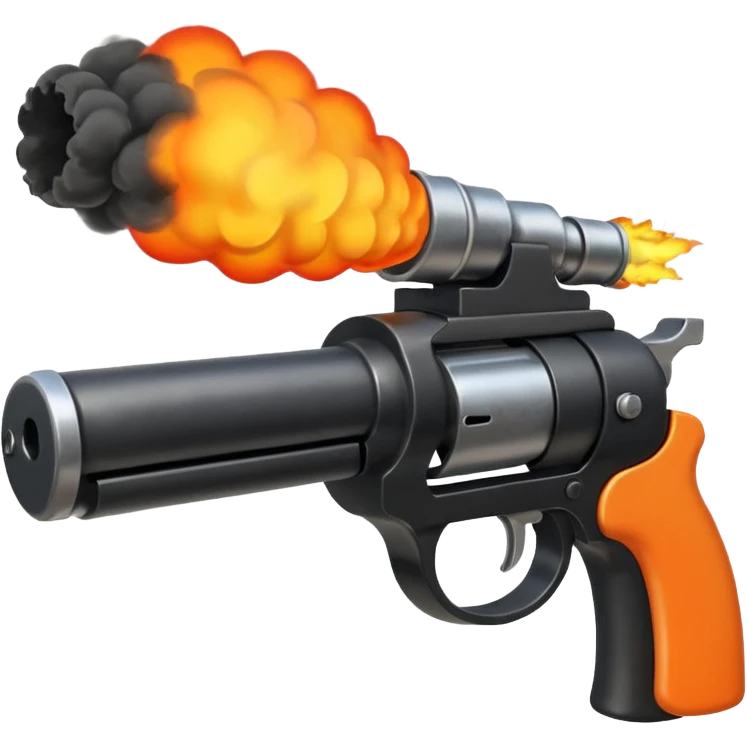gun firing from nozzle emoji