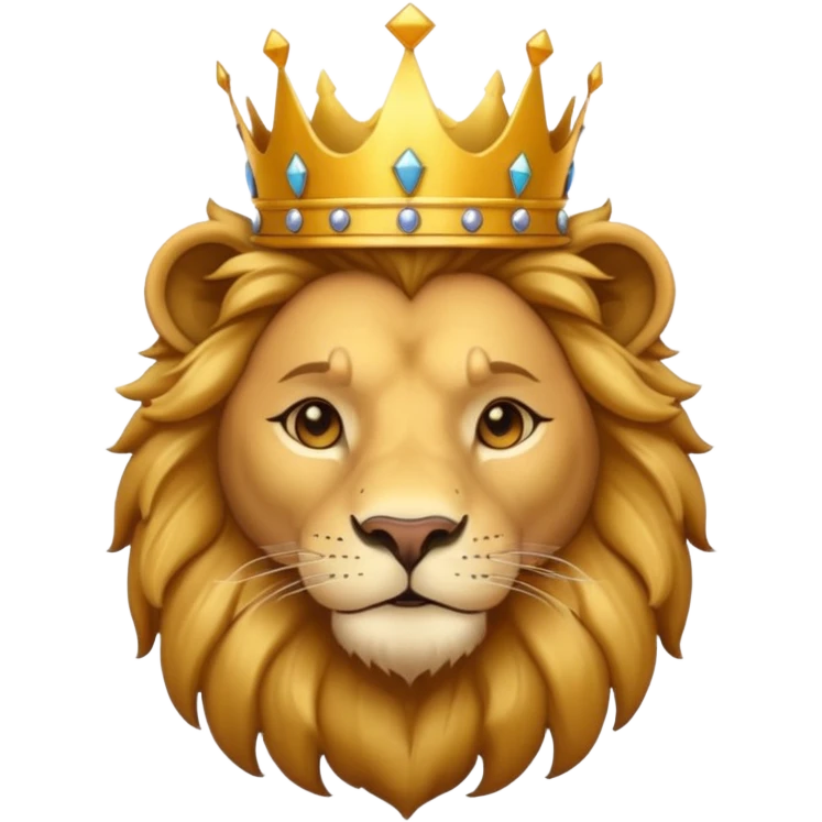 lion wearing crown  emoji