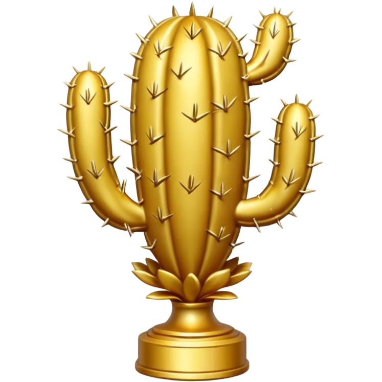 gold cactus trophy  emoji
