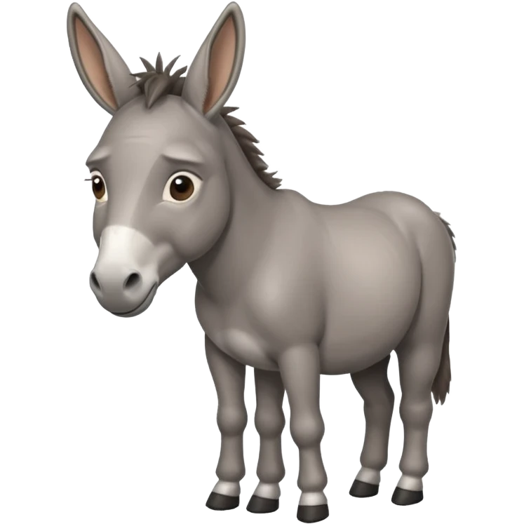 Ein behindert aussehender Esel  emoji