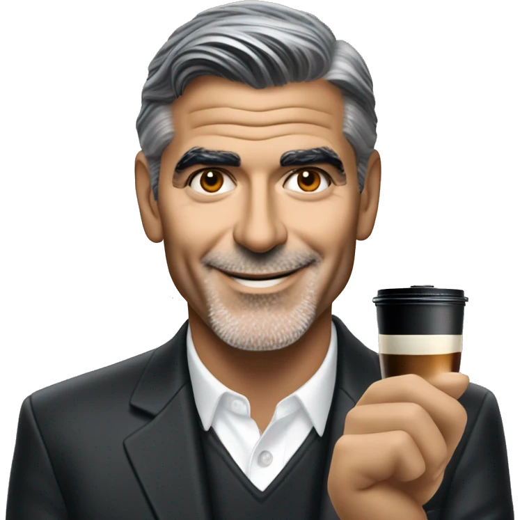 George clooney selling Nespresso Machines emoji