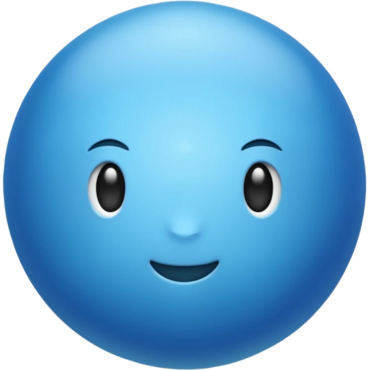 In blue  emoji