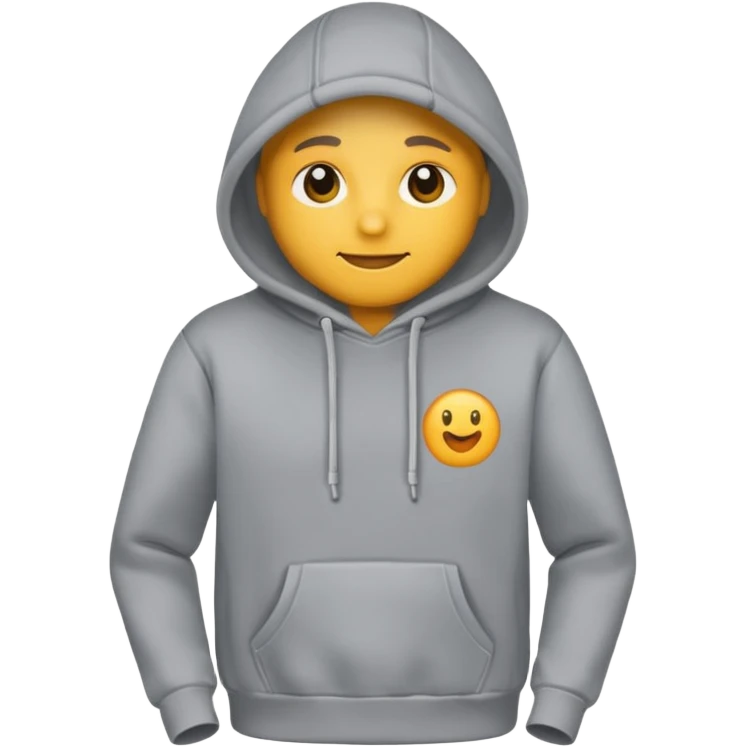 grey hoodie cloth no grapic emoji