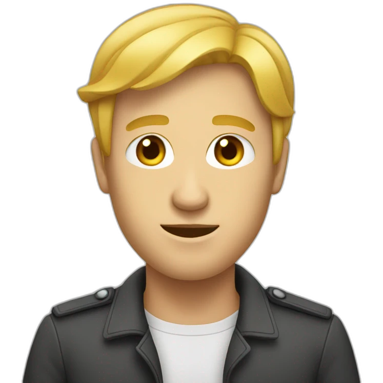 Un homme blond de face emoji