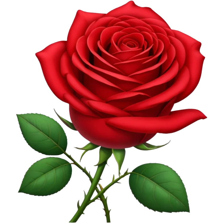 1 long red rose emoji