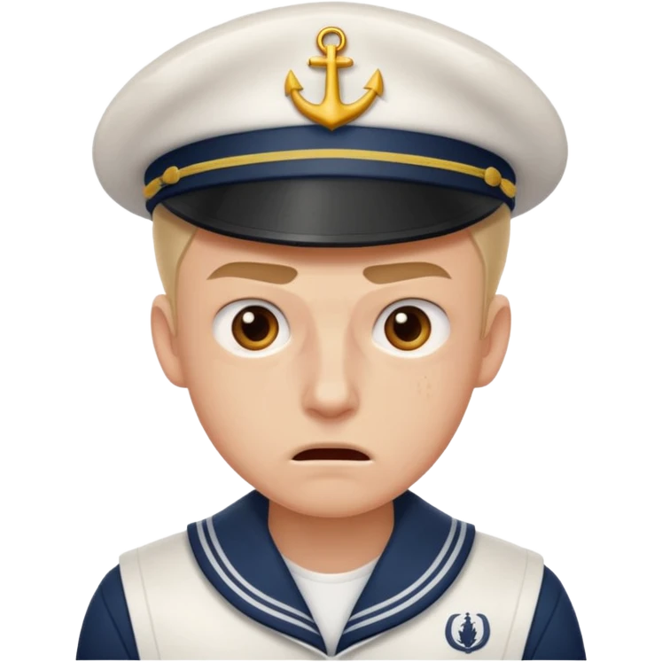 моряк во власти эмоций страх, паника emoji