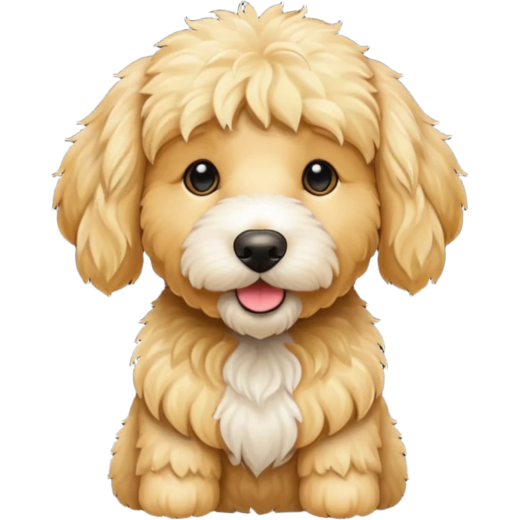 Golden doodle blonde dog emoji