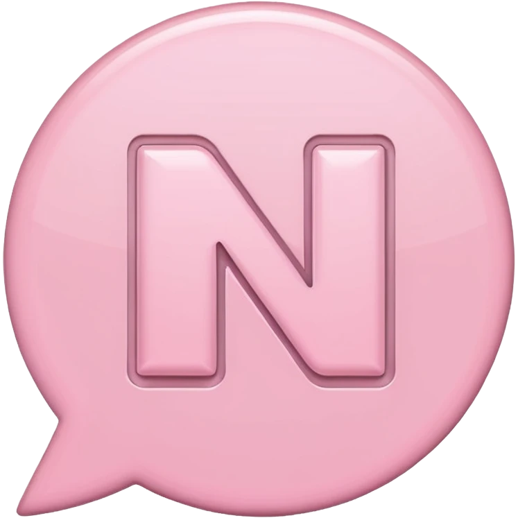 Netflix aesthetic "N" logo in pastel pink emoji