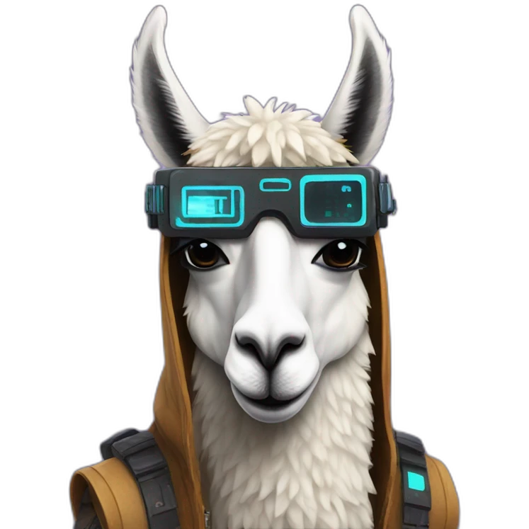 llama cyberpunk emoji