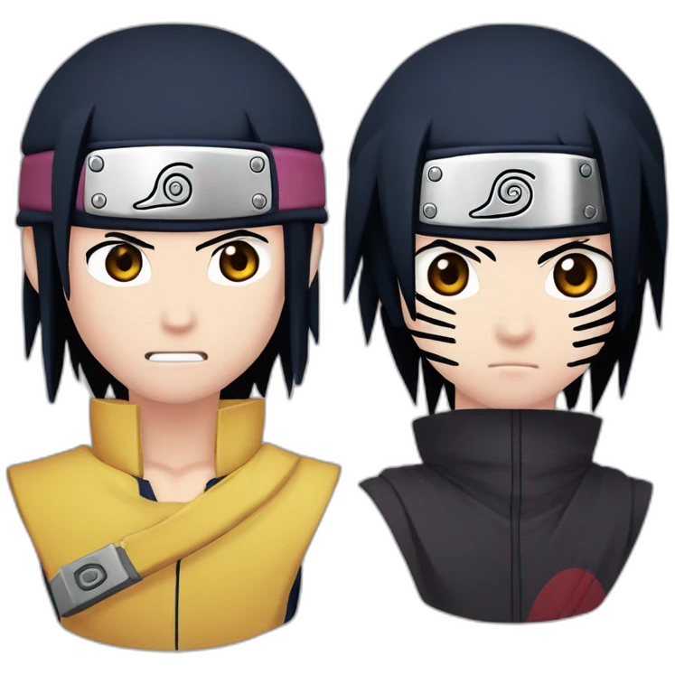 uzumaki naruto vs uchiha sasuke emoji