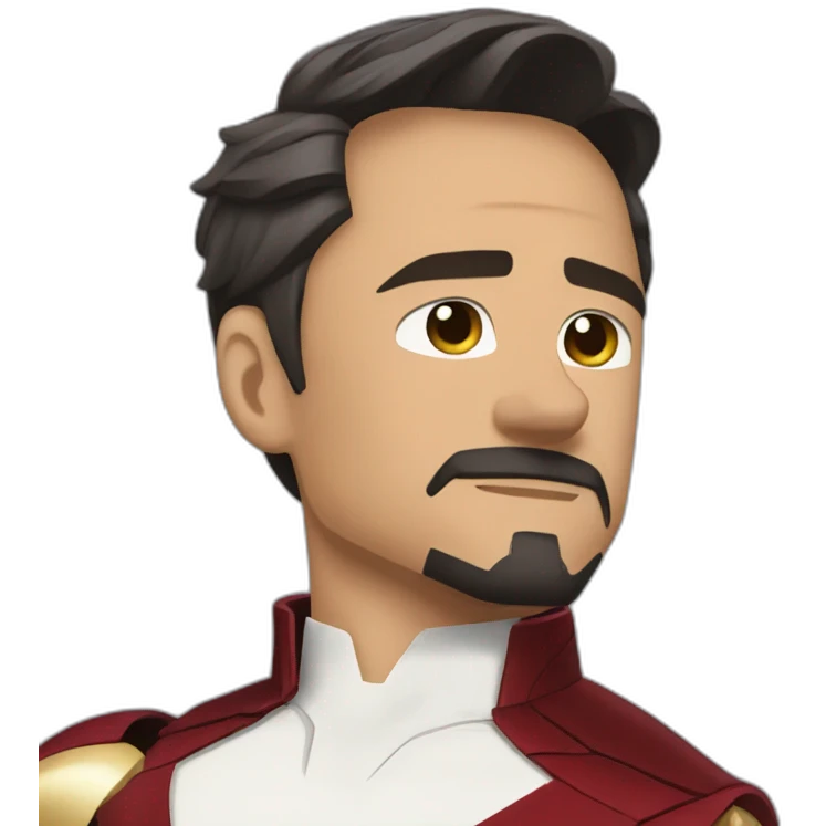 Tony stark tying on emoji