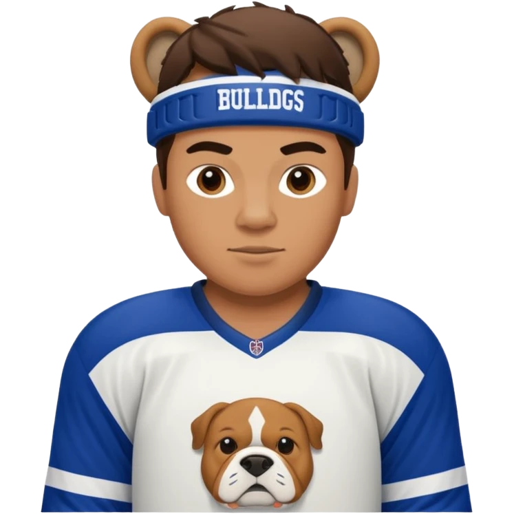 Hockey player in Bulldogs Jersey emoji