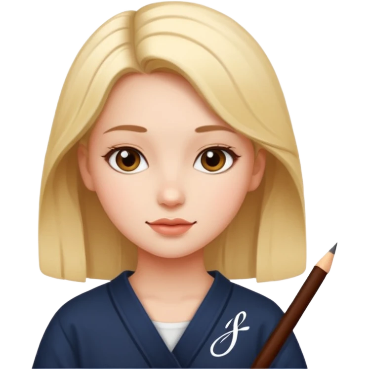 girl with Calligraphy emoji