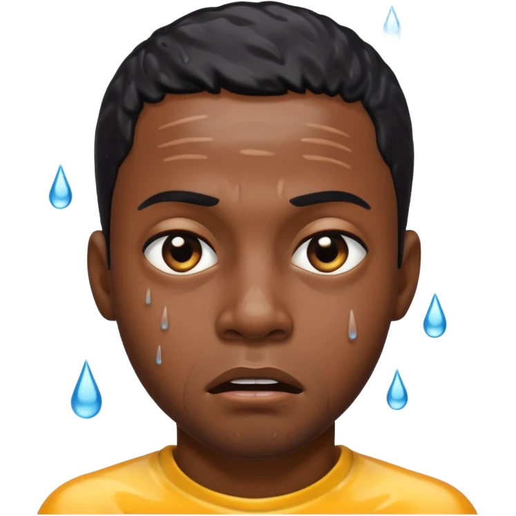 Drowning black man emoji