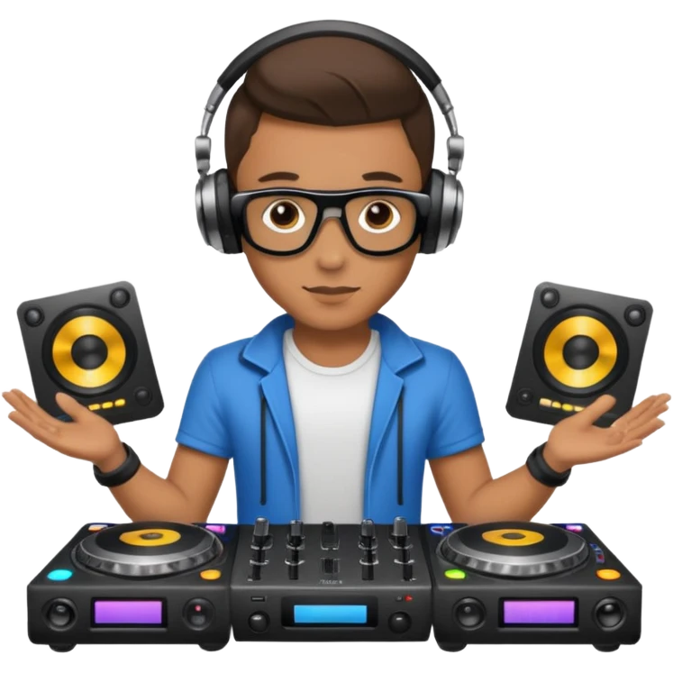 dj with setup emoji