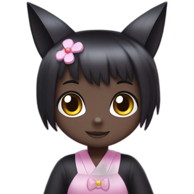Kuromi from hello kitty and friends emoji
