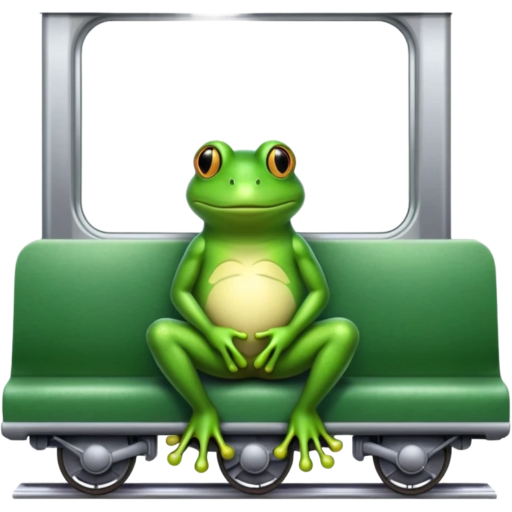 Frog in a train  emoji