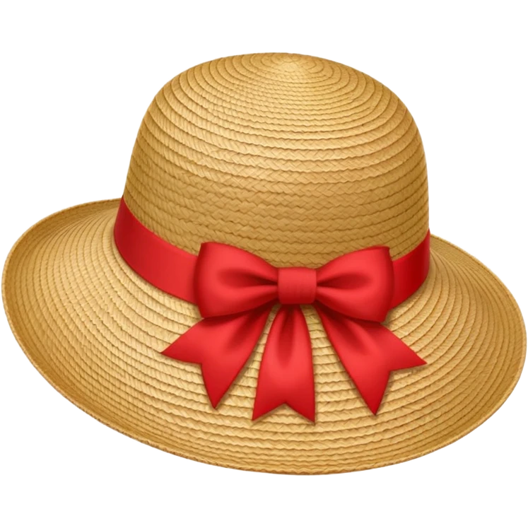 sun hat with a red bow emoji