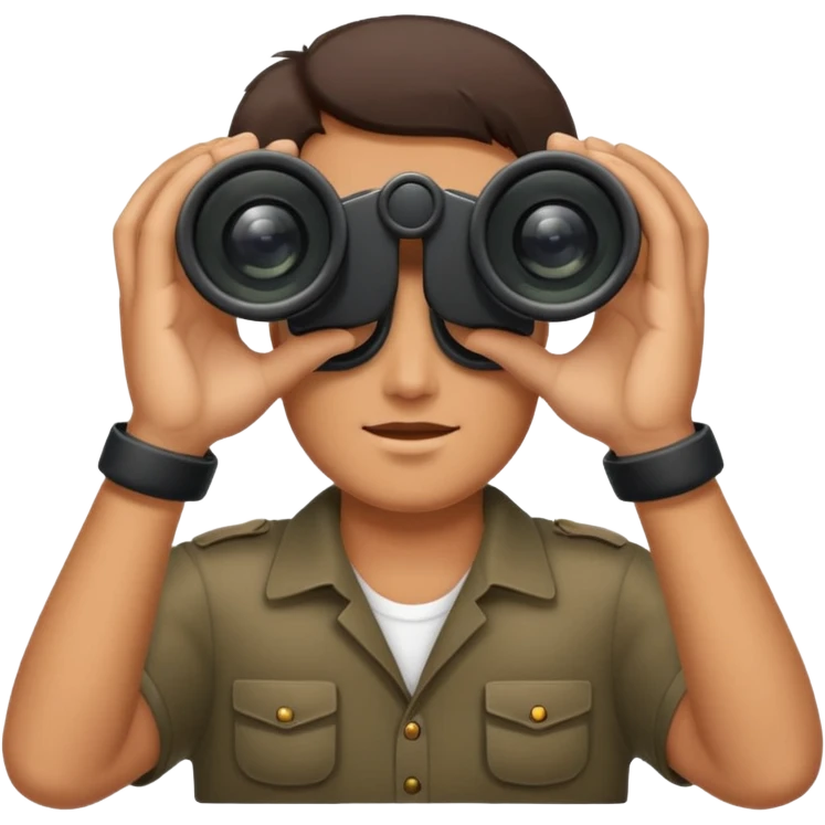  hands holding  binoculars emoji