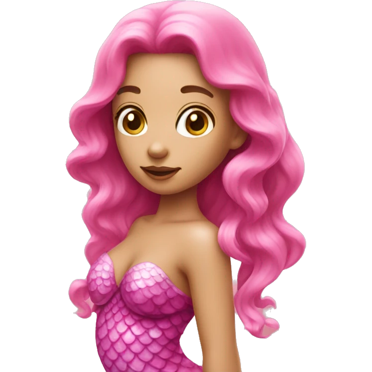 a pink mermaid  emoji