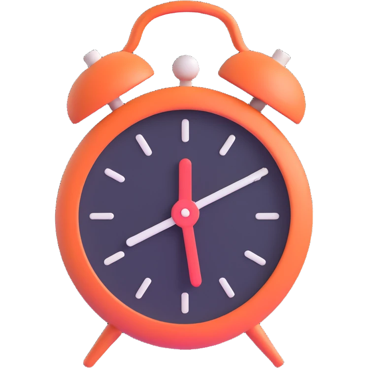 alarm icon in color #edd6a0, 3D style, playful, rounded, minimal emoji