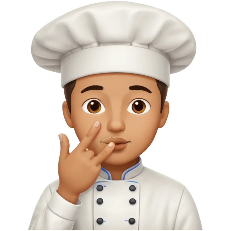chef kissing fingers, delicious food gesture emoji | AI Emoji Generator