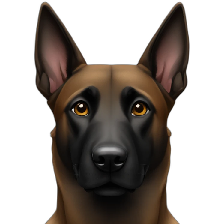 black belgian malinois head emoji