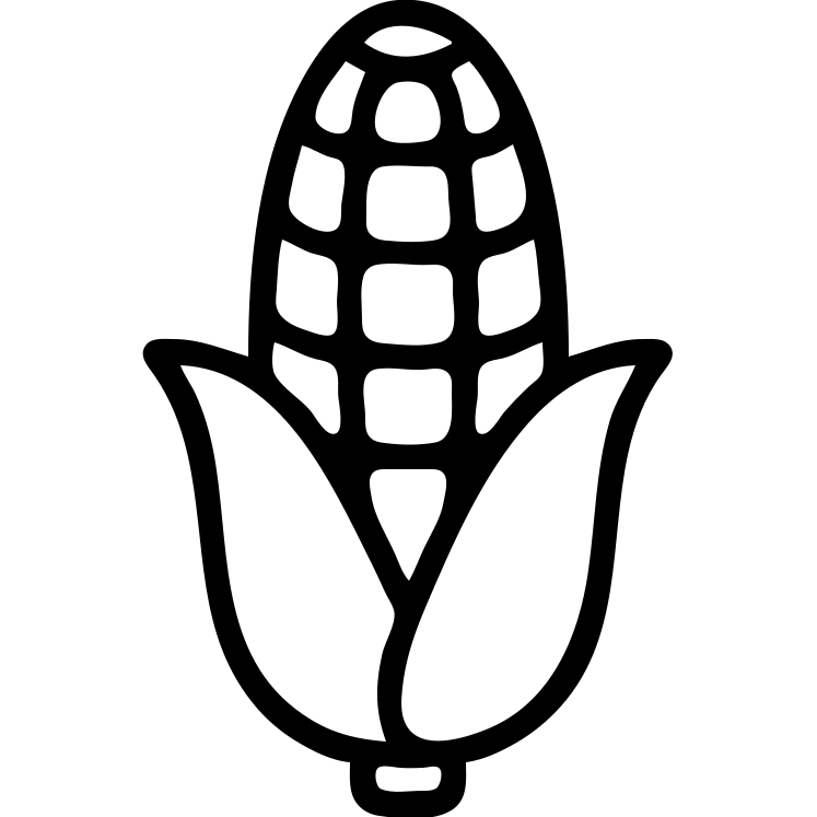 cornball, outlined icon style emoji