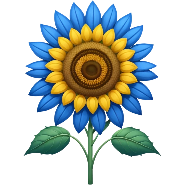 full blue sunflower emoji