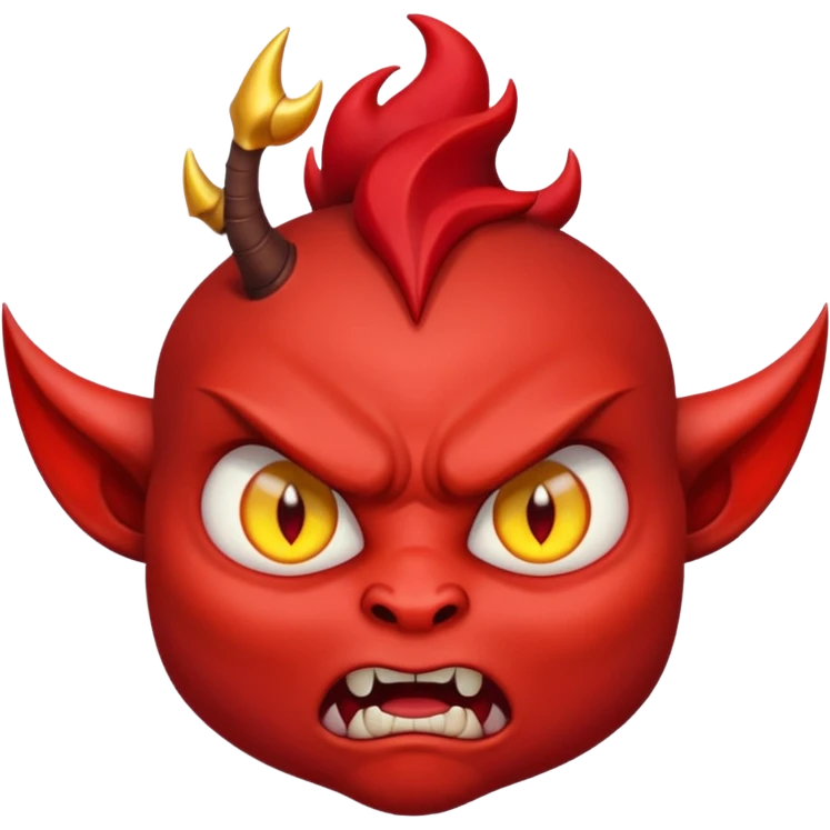 angry baby devil face emoji
