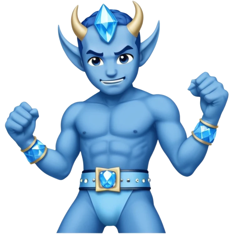duke blue devil getting spanked with a bedazzled sky blue belt emoji