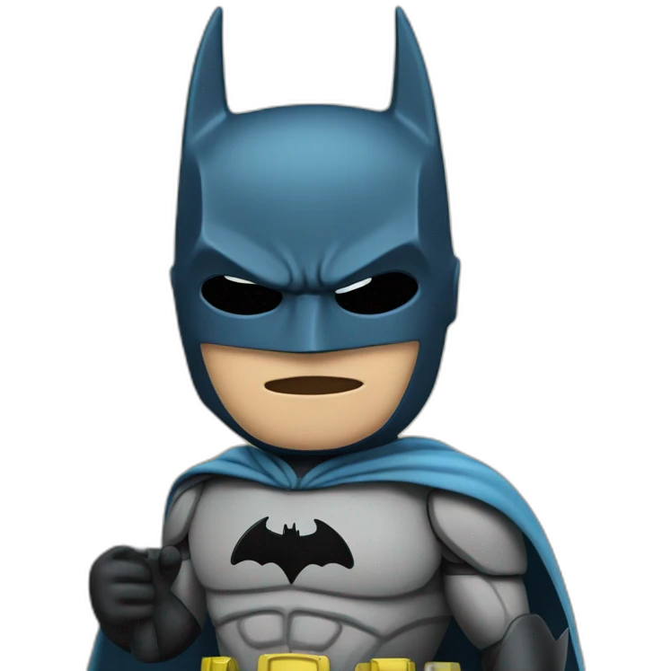 Batman with the Argentine flag emoji