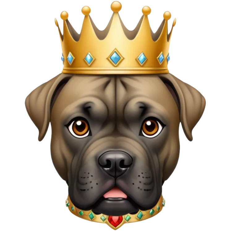 Cane Corso with crown  emoji